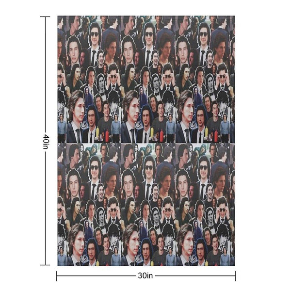 Assorted Adam Driver Collage Throw Blanket