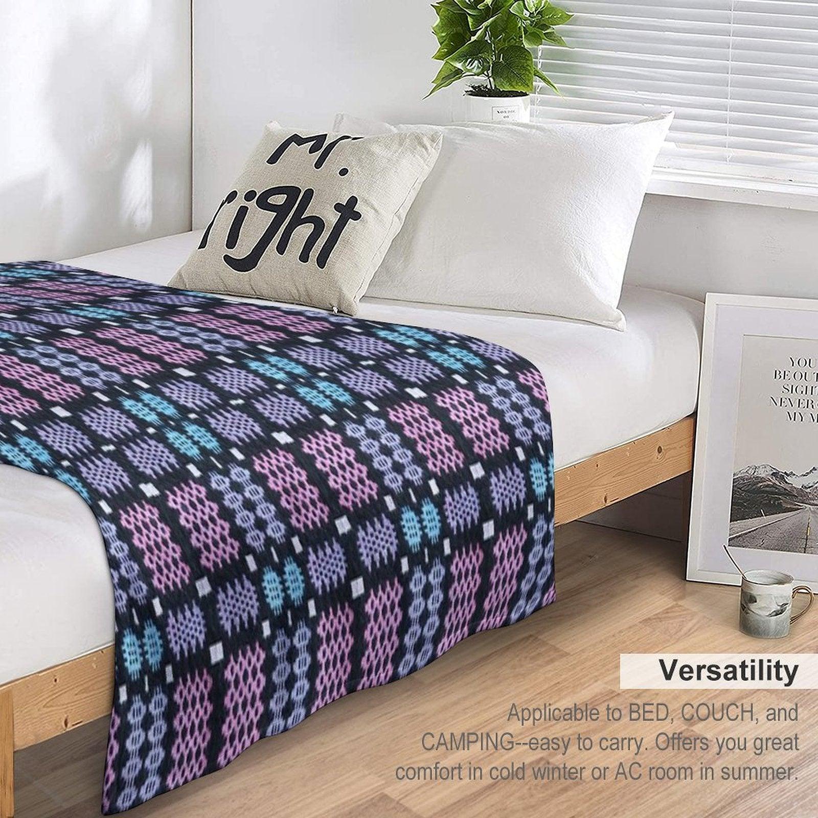 Traditional Woven Welsh Blanket Throw Blanket