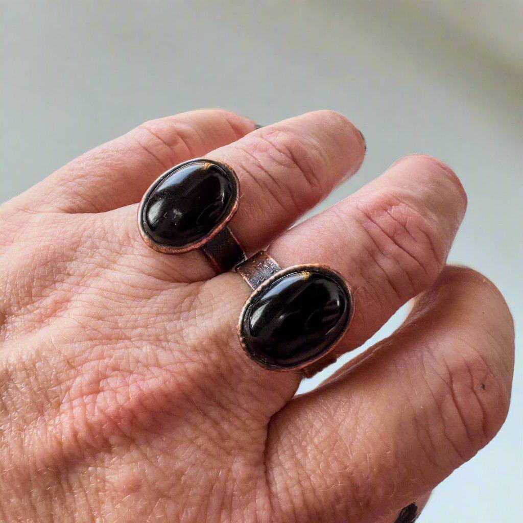 Black Onyx Ring - Grounded Strength for Bold Souls | By Blackbird & Sage