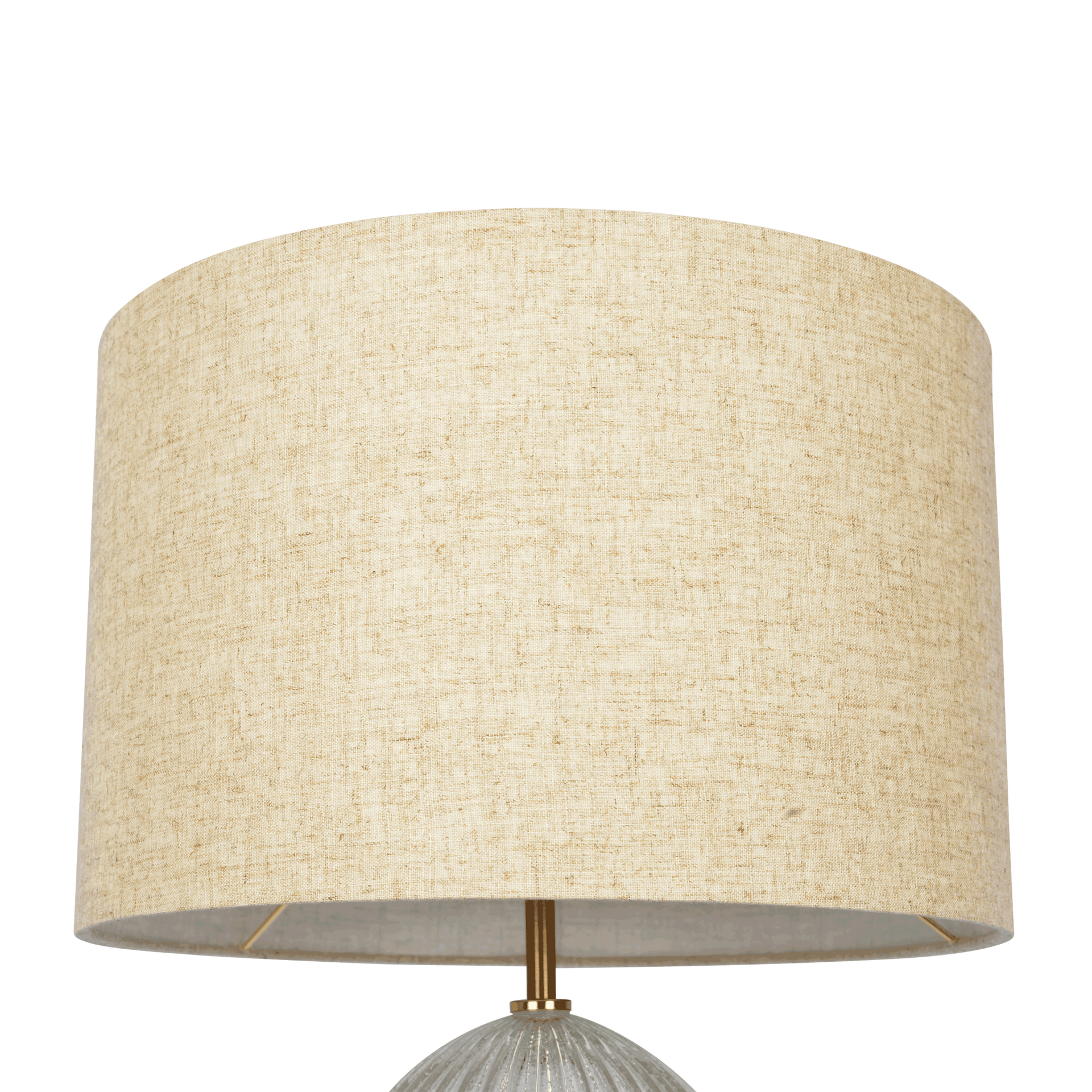 Aurora Ribbed Glass Lamp Base Clear Table Lamp Large