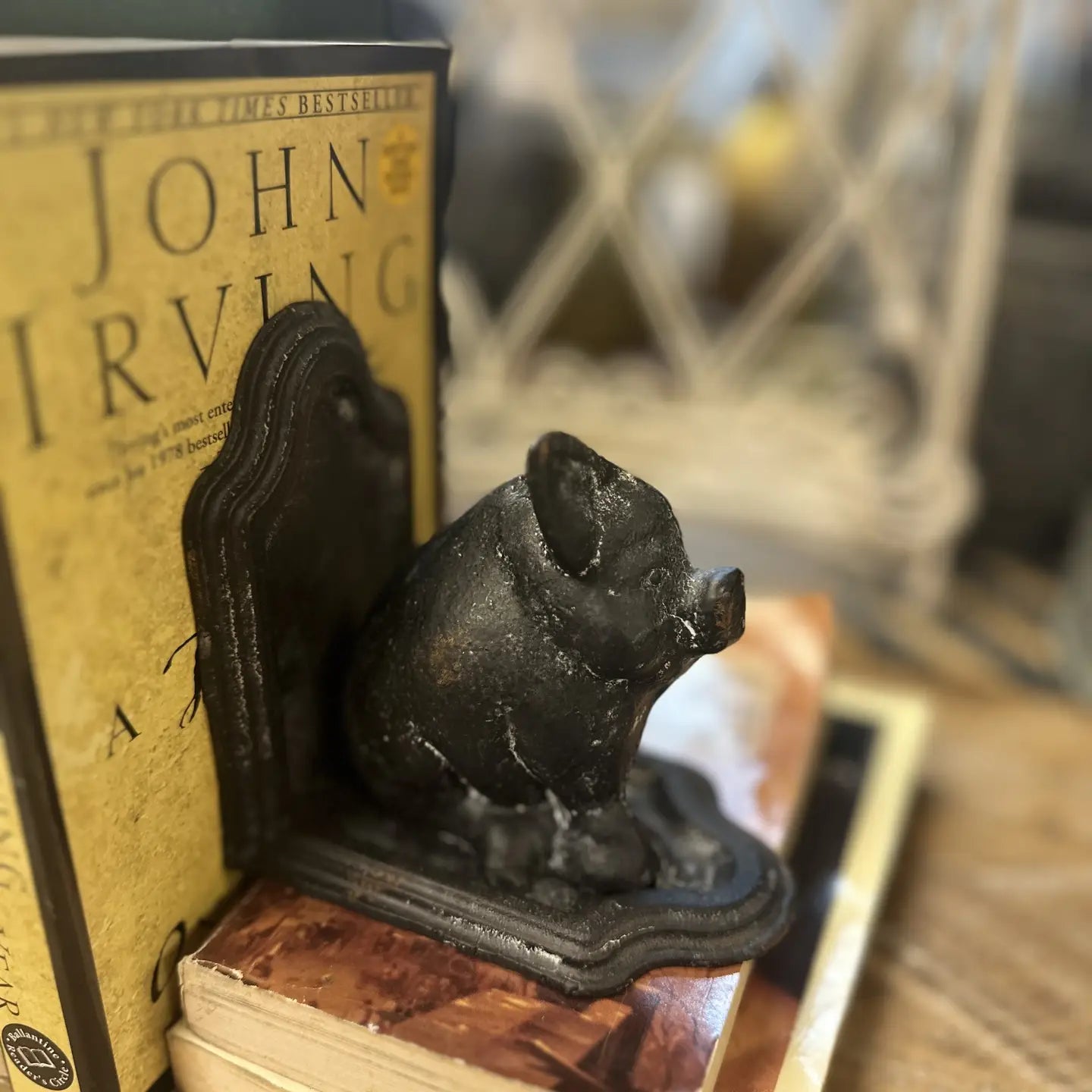 Set of Pigs Cast Iron Bookends