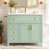 36 Inch Elegant Modern Bathroom Vanity with Sink - Sage Green