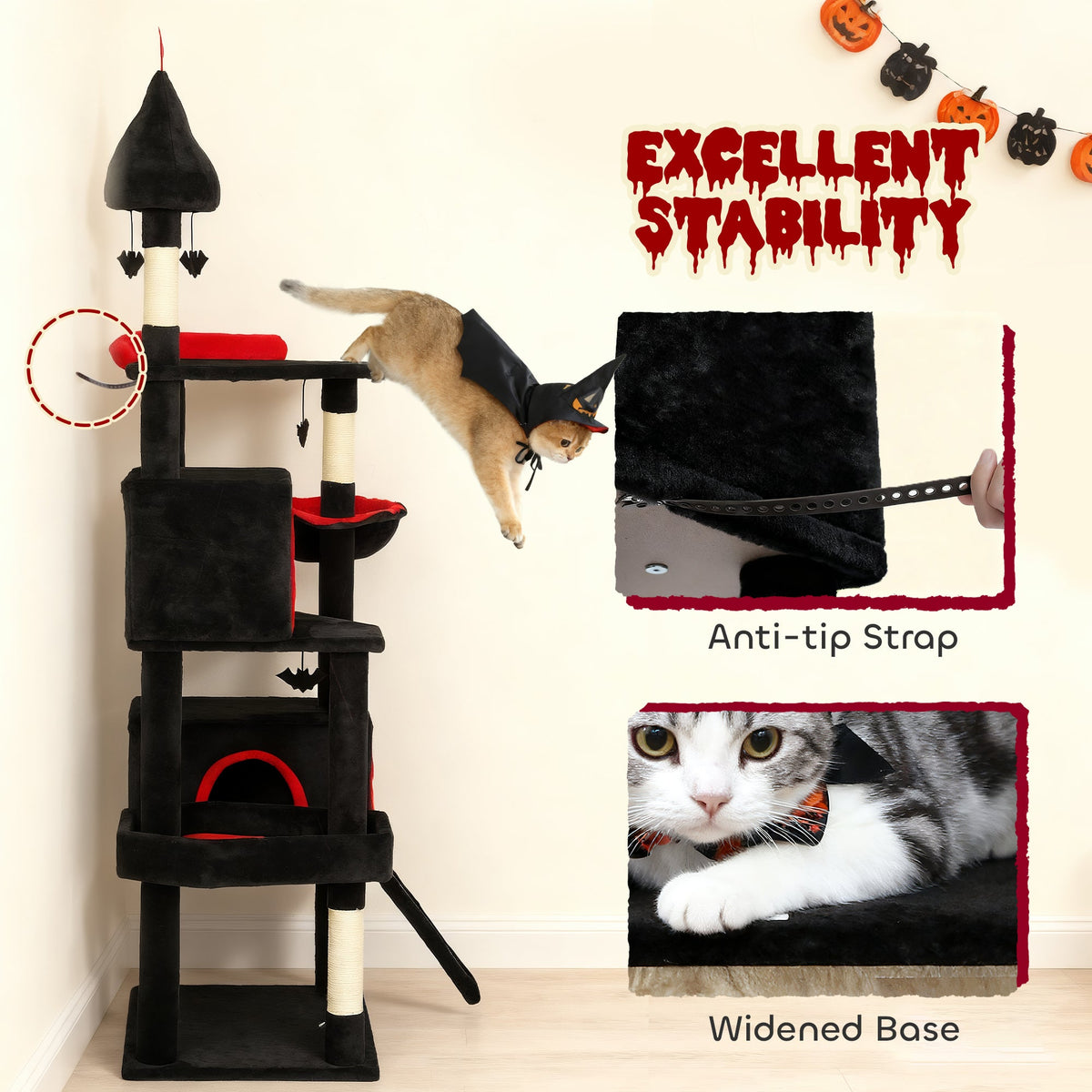 PawHut Gothic Cat Tree - 78