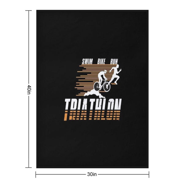 Triathlon - Swim, Bike, Run Triathlete Easy Care Throw Blanket