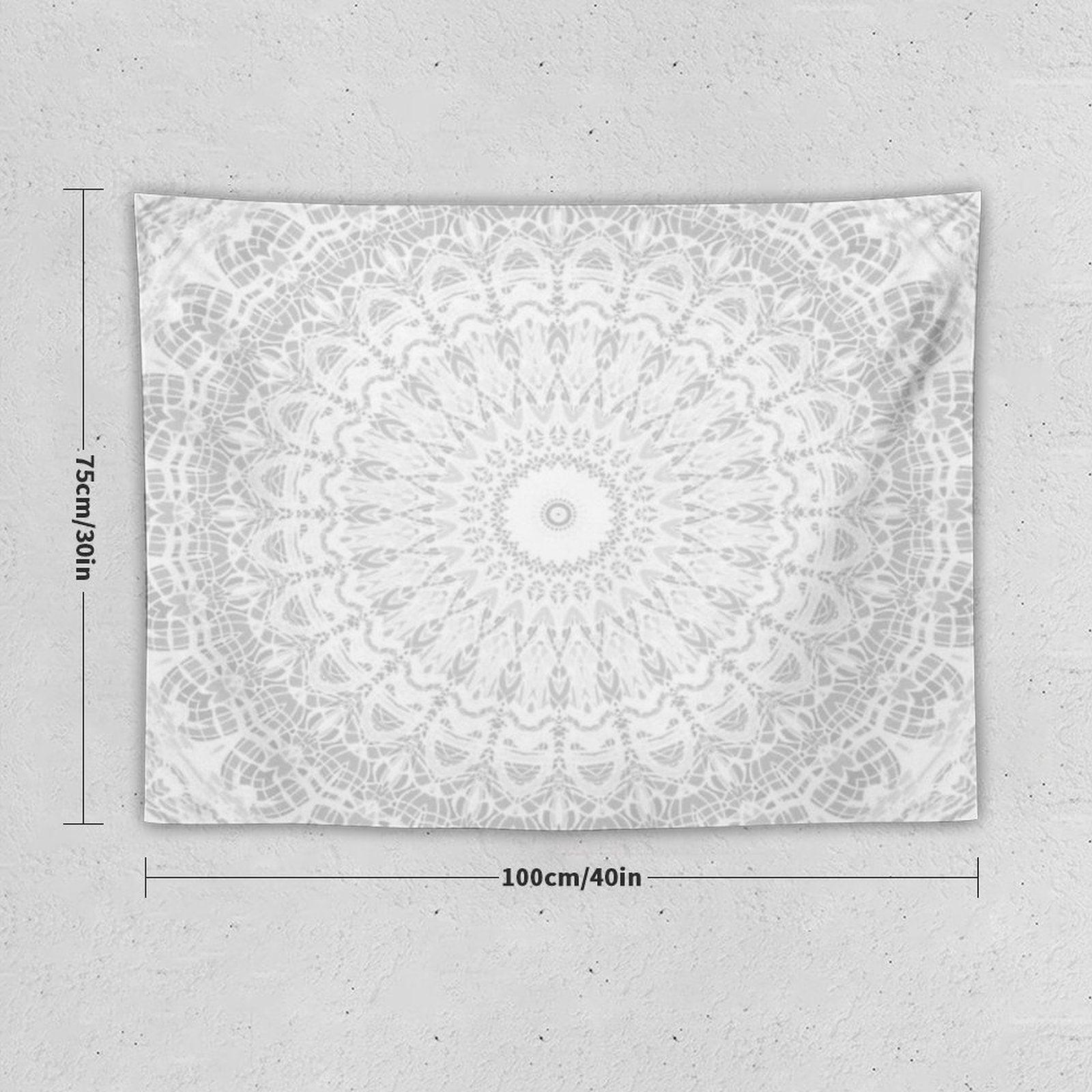Grey Threads Mandala Tapestry