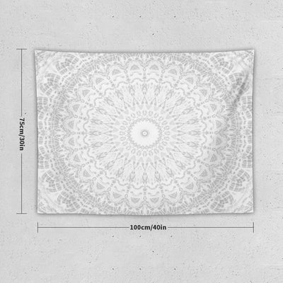 Grey Threads Mandala Tapestry