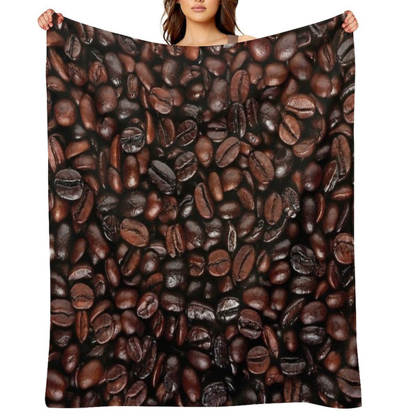 Coffee Beans Background Compact Throw Blanket