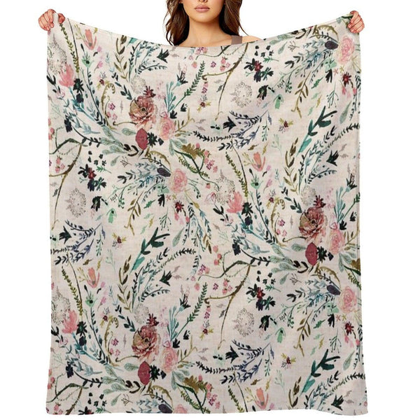 Fable Floral Throw Blanket