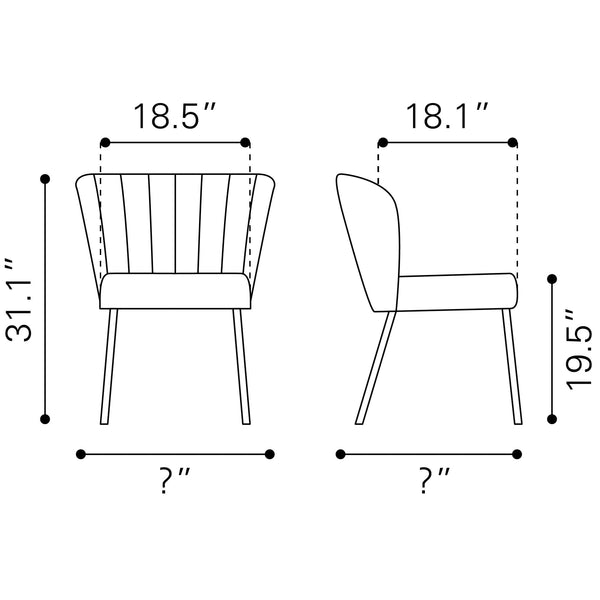 Aimee Dining Chair (Set of 2) Cream