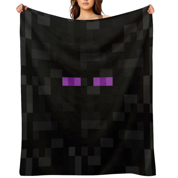 Enderman Pattern Throw Blanket
