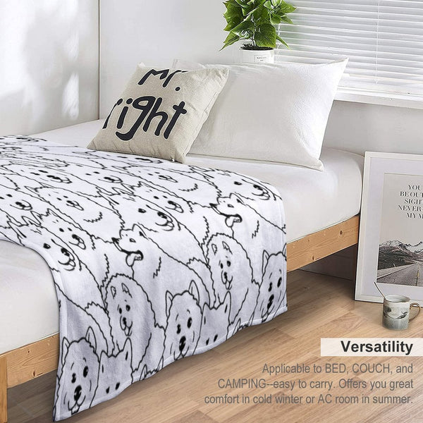 Oh Samoyed Compact Throw Blanket