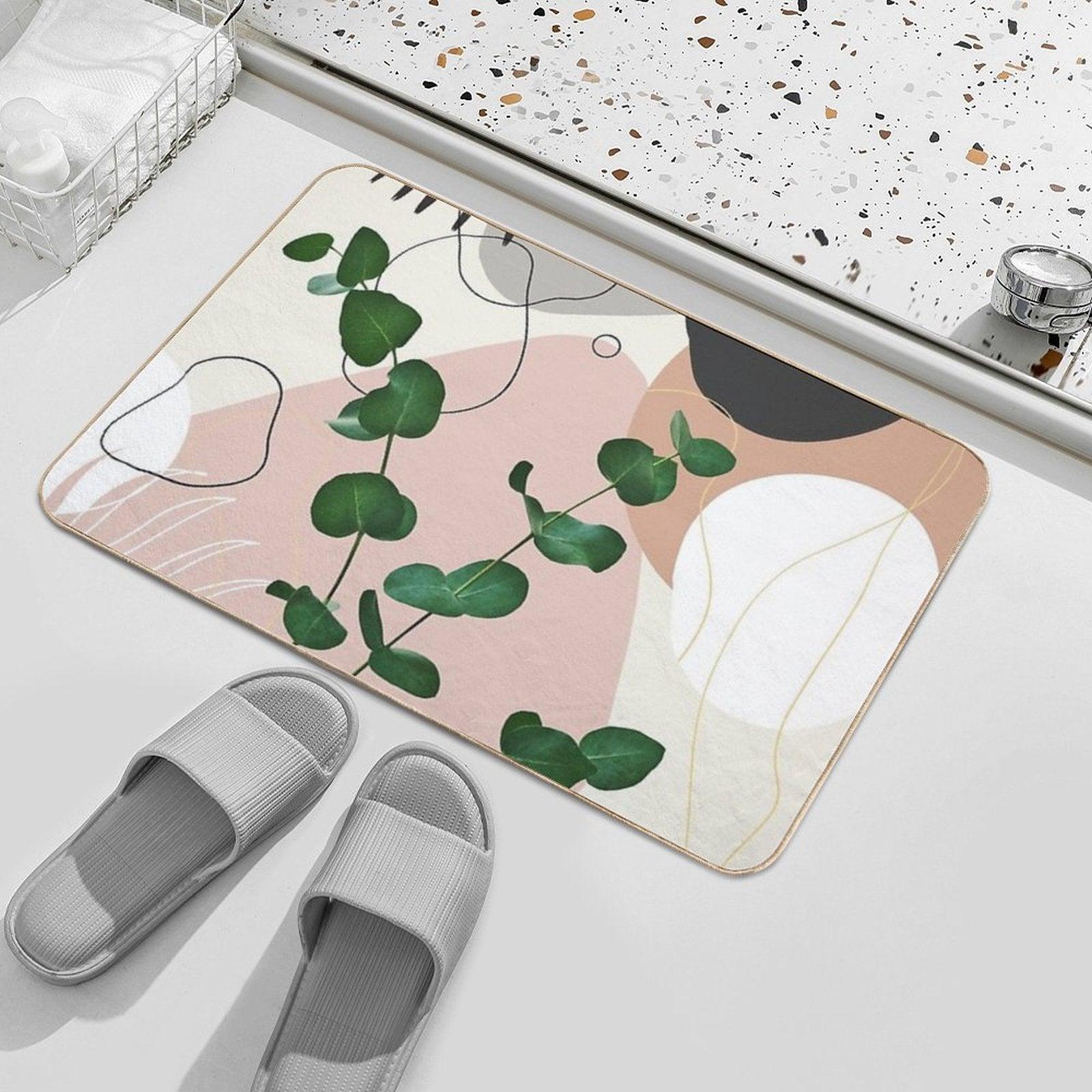 Eucalyptus Fan Palm Finesse #1 #tropical #decor #art Bath Mat