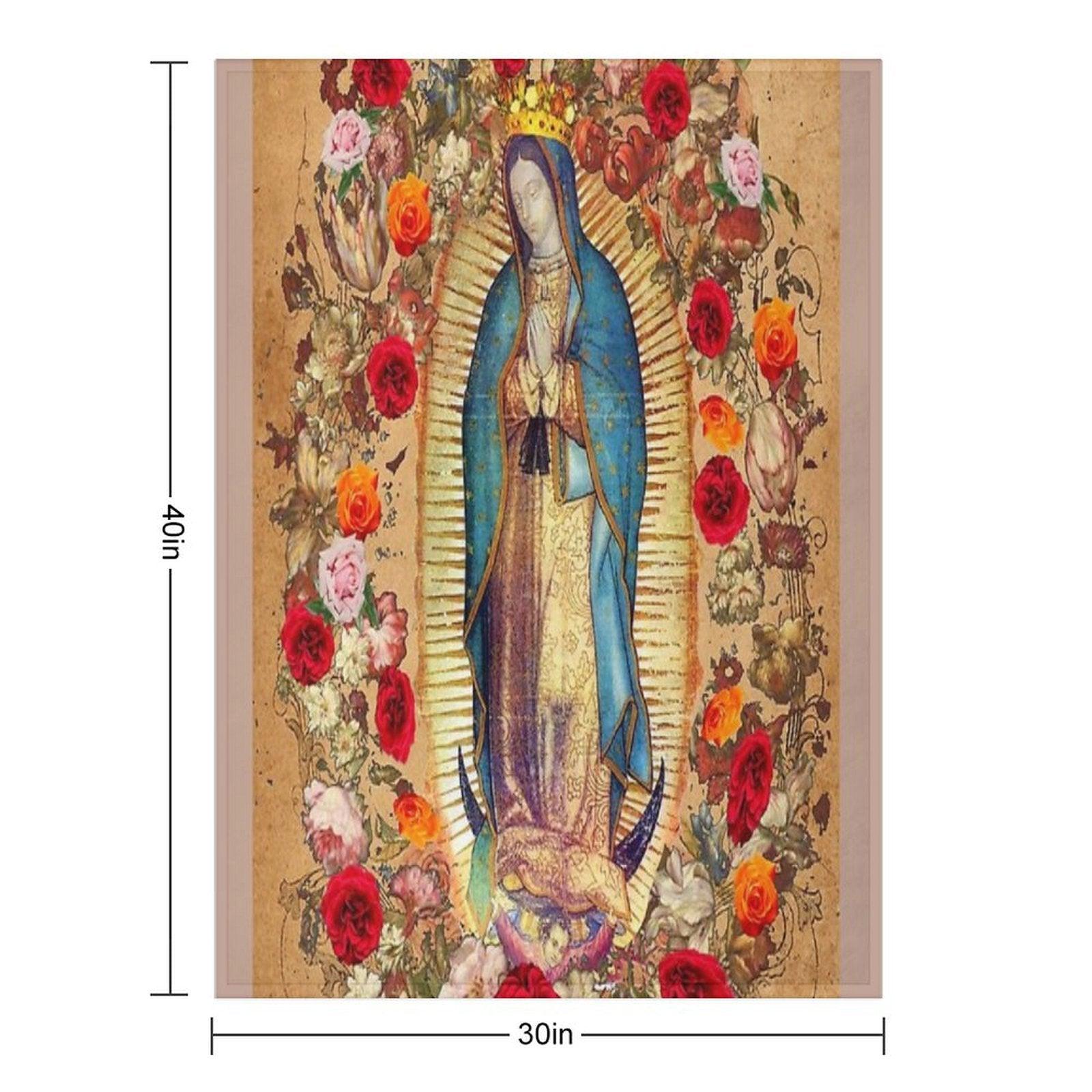 Our Lady of Guadalupe Virgin Mary Catholic Mexico Throw Blanket