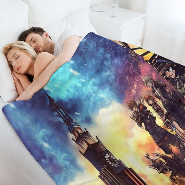 Kingdom Hearts Town Throw Blanket