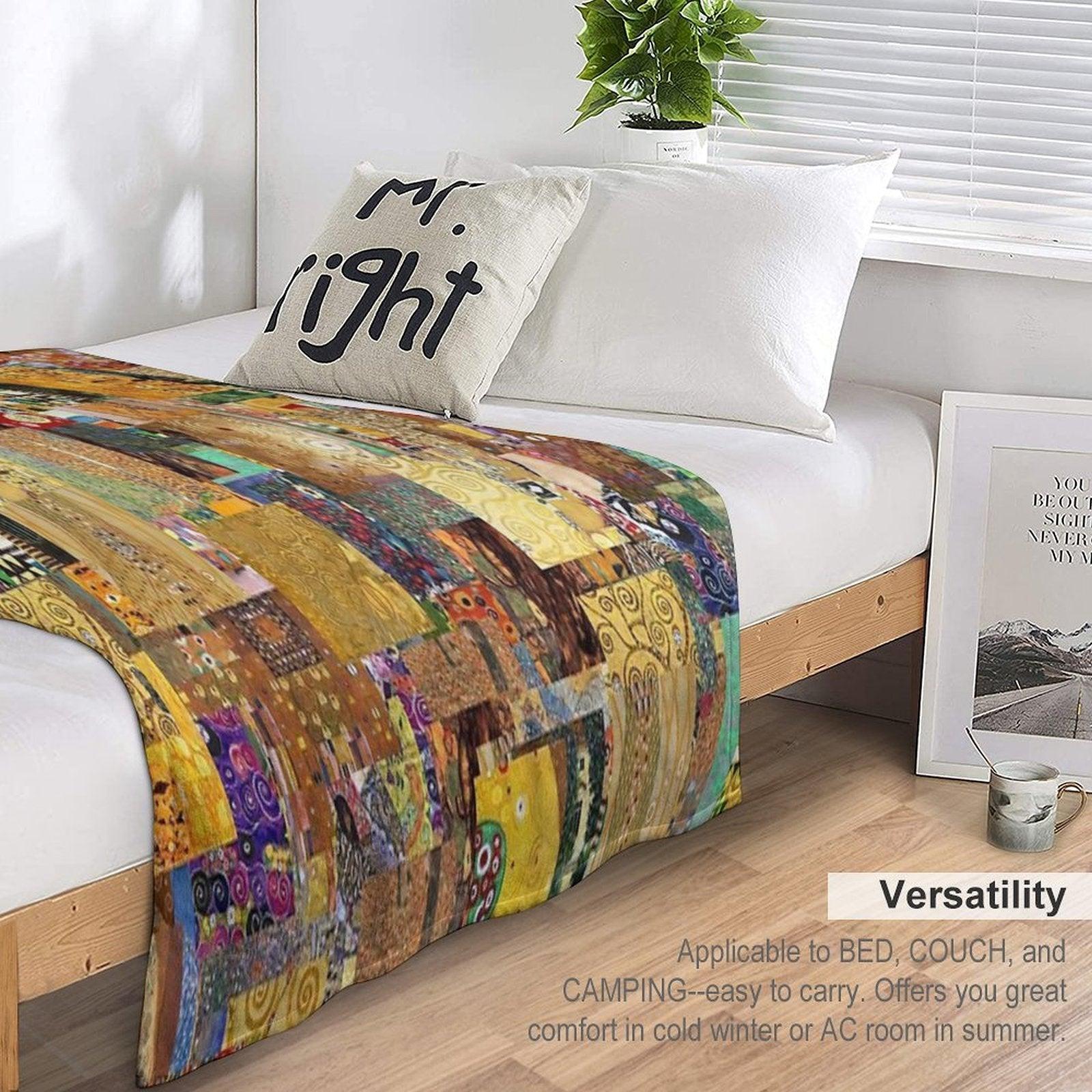 Gustav Klimt Throw Blanket