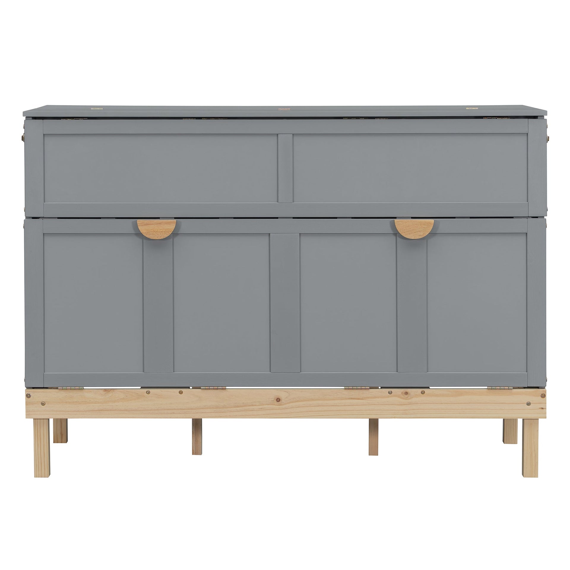 Queen Size Murphy Bed, Gray