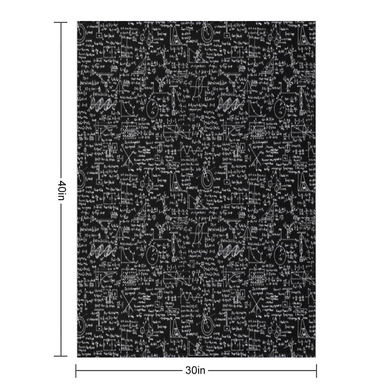 Physics Equations  Black Throw Blanket