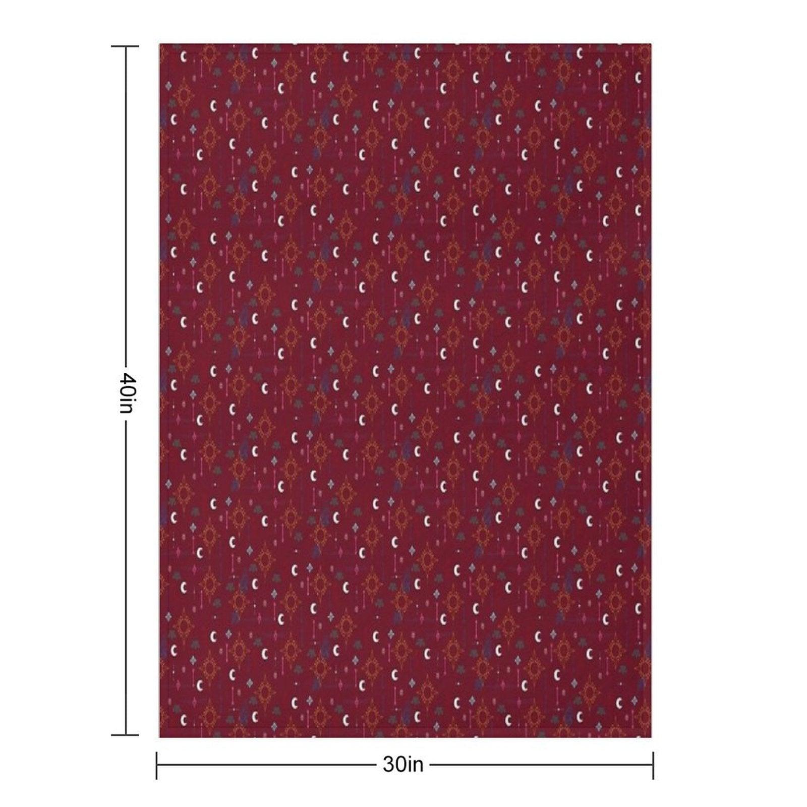Mollymauk Tealeaf Pattern Throw Blanket