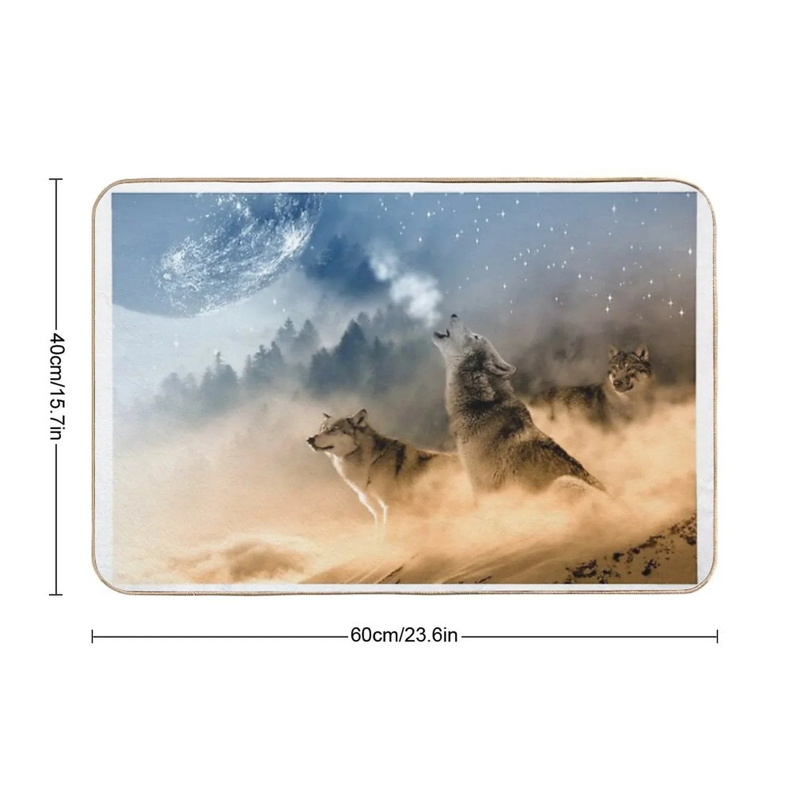 Wolves Howling At The Moon  Beautiful Wolves Bath Mat
