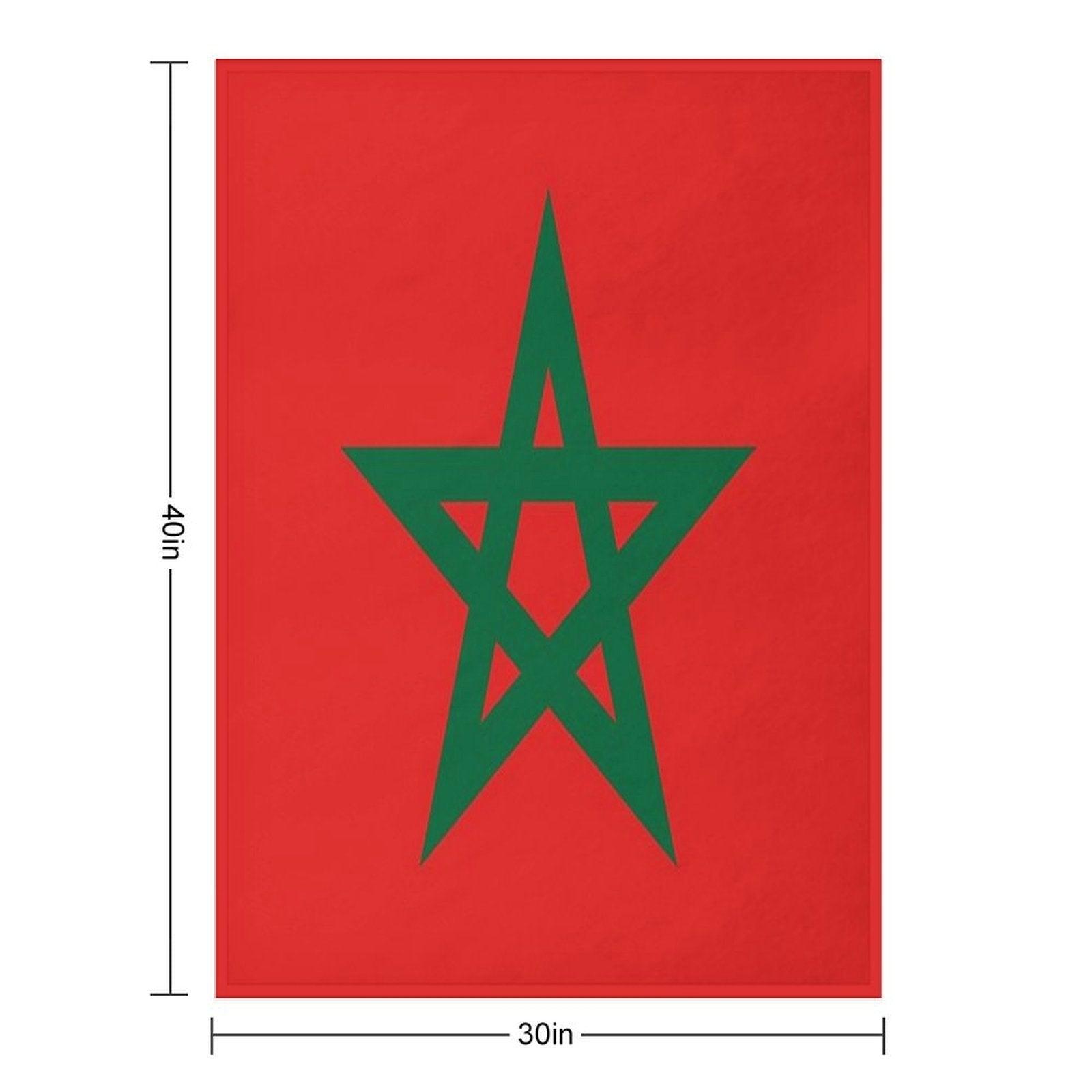 Green Star, Moors Flag-Proud to Be Moorish Throw Blanket