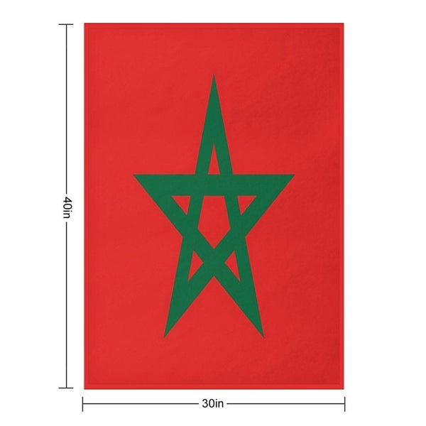 Green Star, Moors Flag-Proud to Be Moorish Throw Blanket