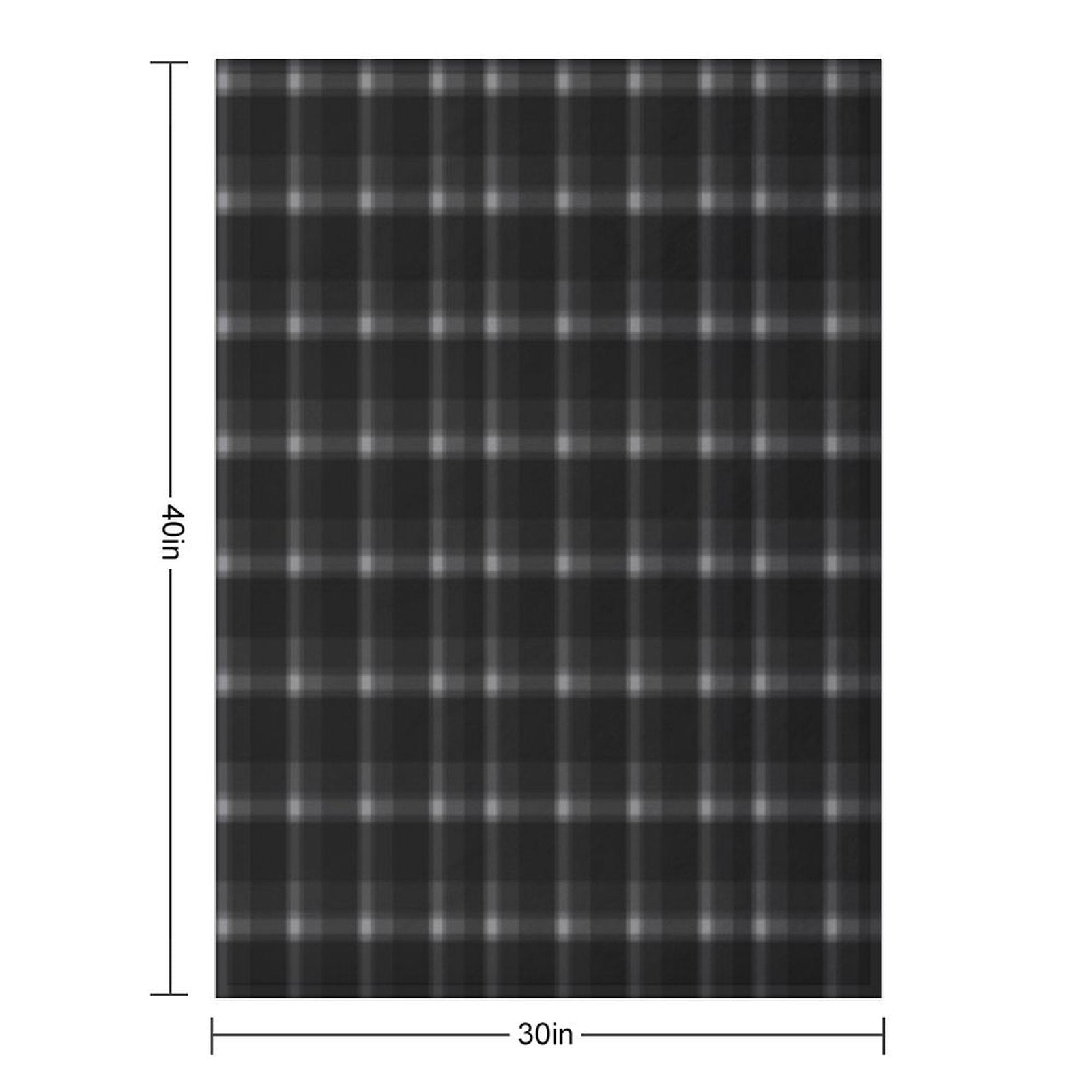 Plaid Black Grey Pattern Wrinkle-free Throw Blanket