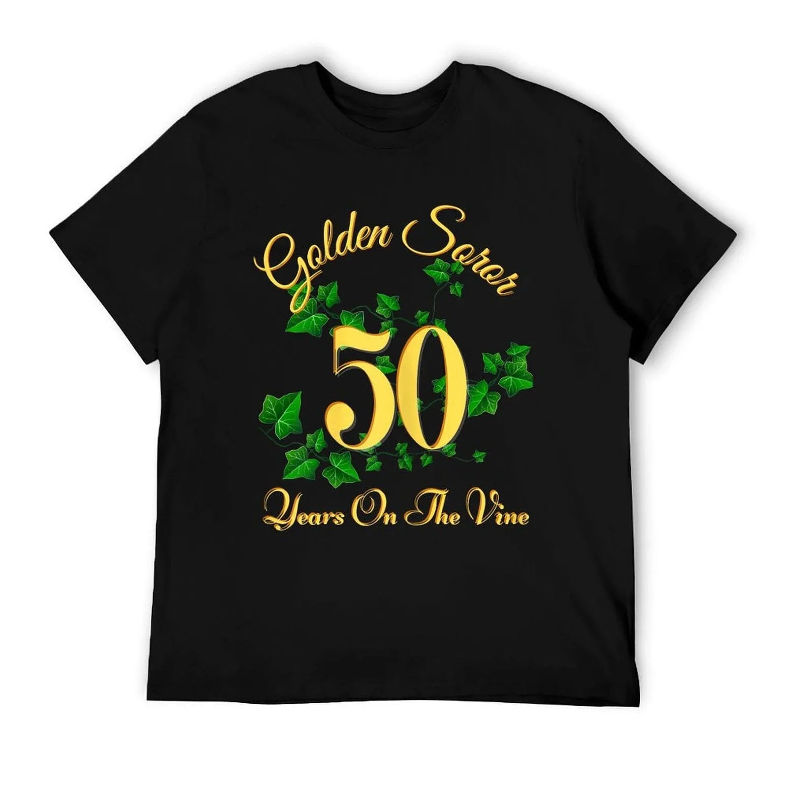 Golden Soror - 50 Years On The Vine - First Black Sorority T-Shirt