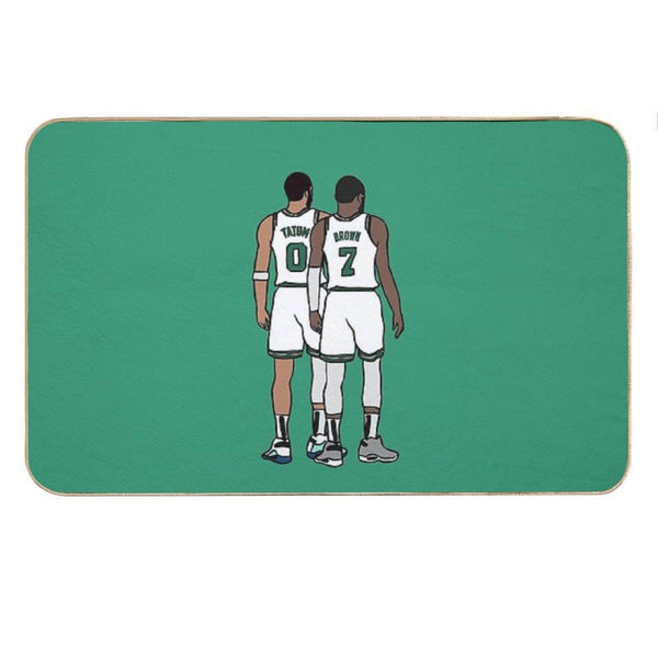 Jayson Tatum And Jaylen Brown Back-To Bath Mat