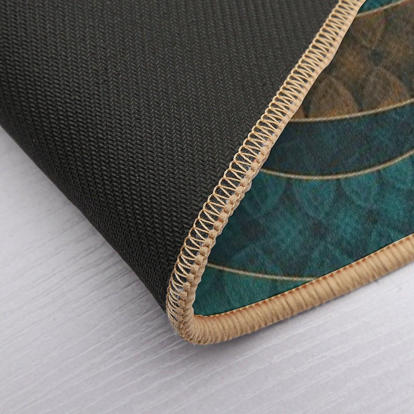 Beautiful Corded Leather Turquoise Fractal Bangles Bath Mat