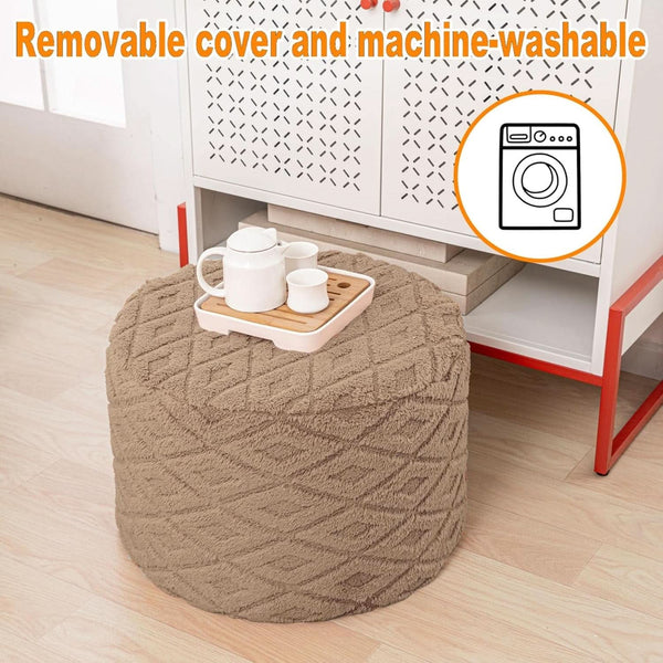 20x14 Inches Light Coffee Ultra Soft Foot Rest Ottoman