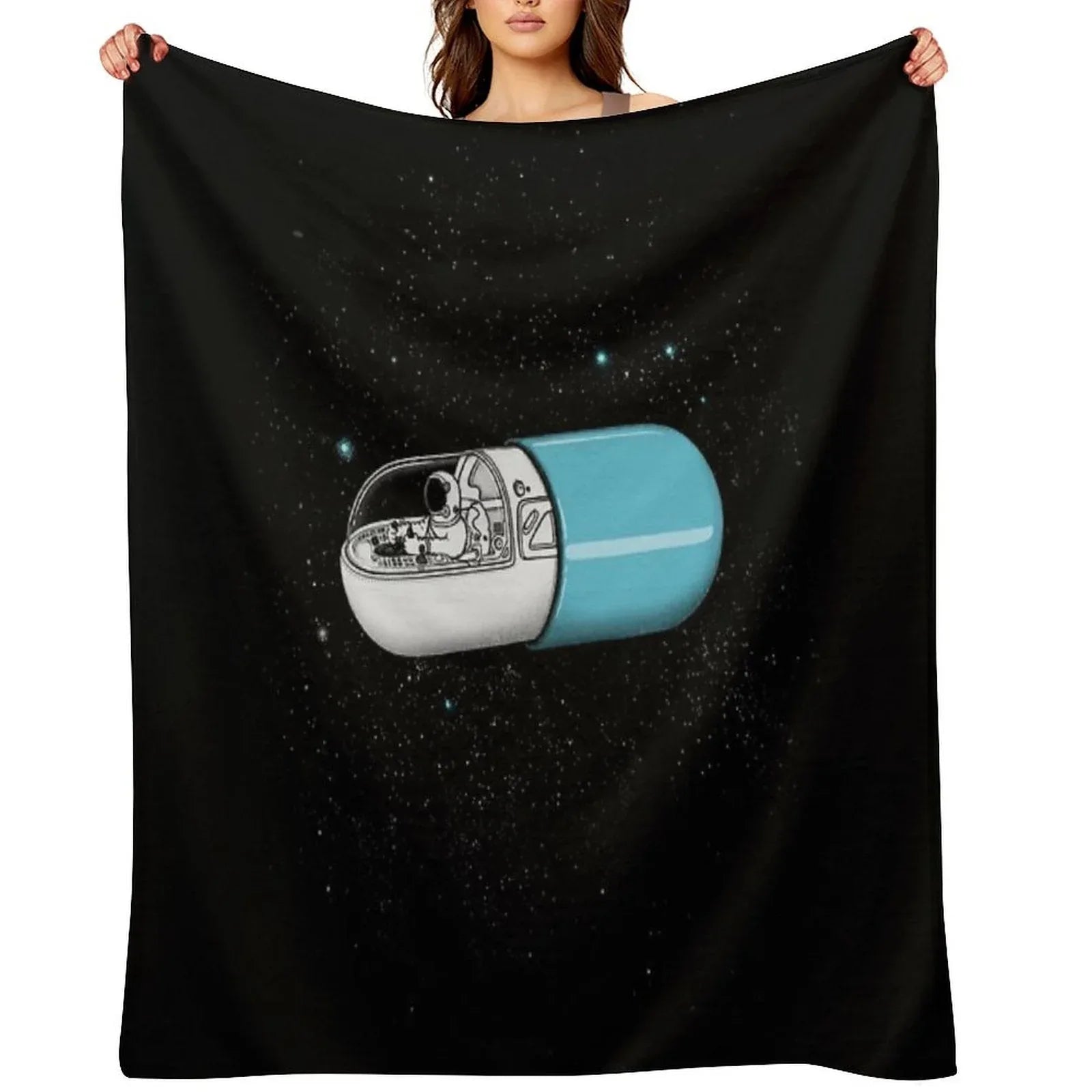 Space Capsule Throw Blanket
