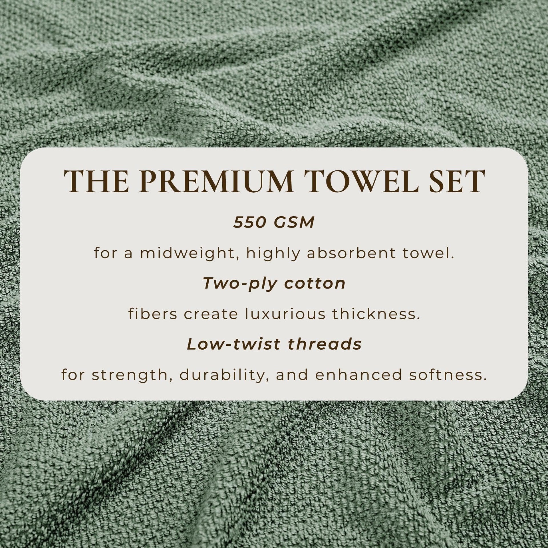 Cotton Textured Bath Towel Set - Acacia Collection