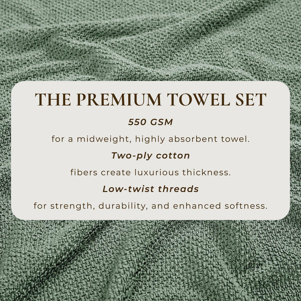 Cotton Textured Bath Towel Set - Acacia Collection
