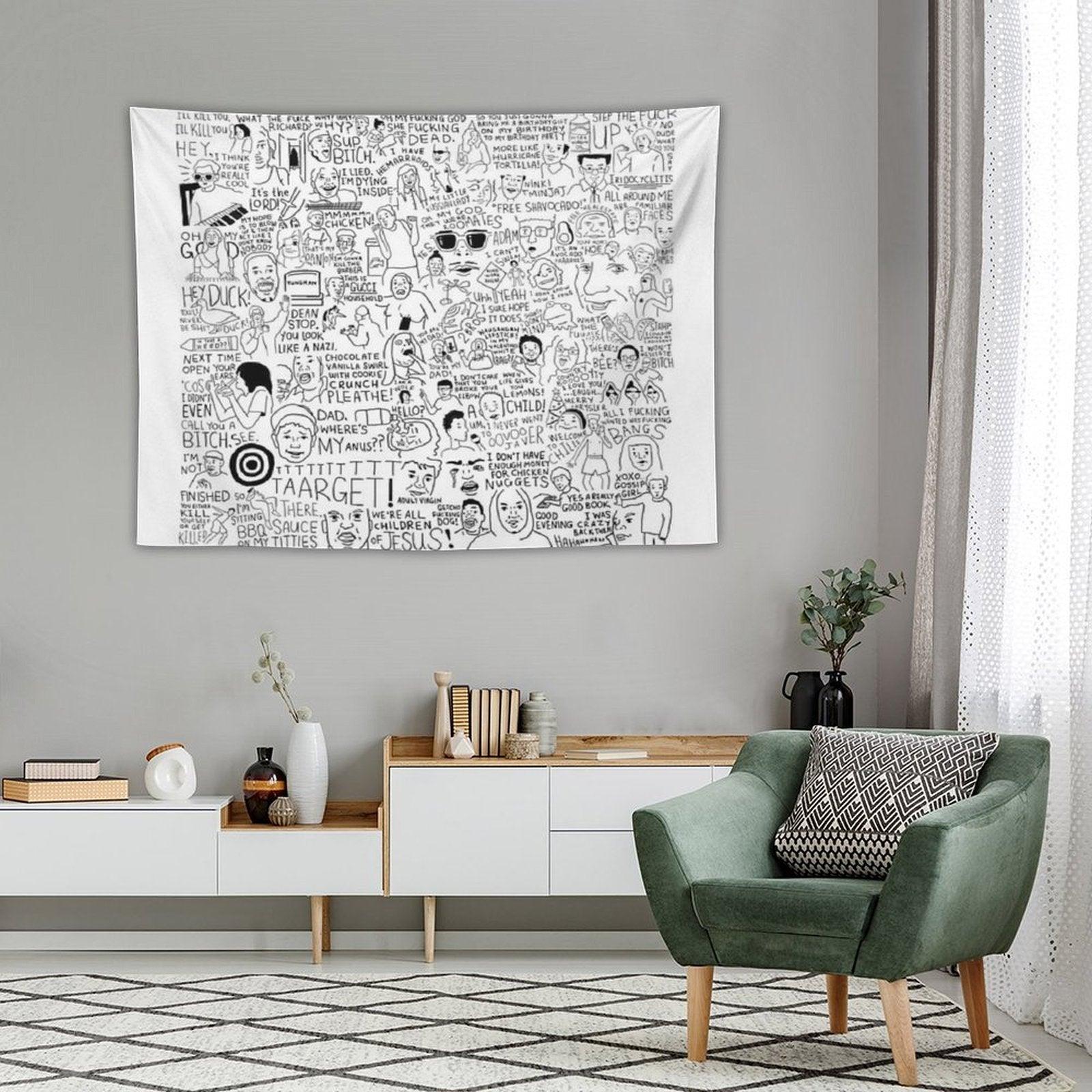 An Ultimate Vine Compilation But Instead of A Video Its Just Terribly Drawn Tapestry
