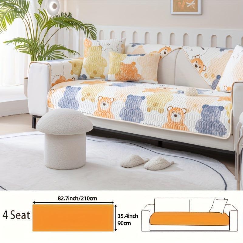 Bohemian Chic Ice Silk Sofa Cover | Extra Large Pet-Friendly Slipcover