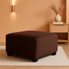 Ottoman Dark Brown Textured Stripe Statement Piece
