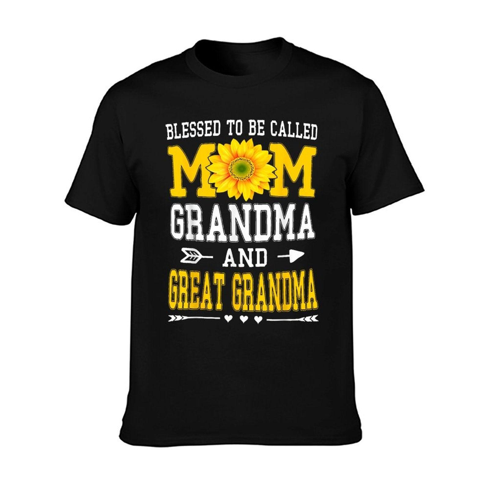 Blessed To Be Called Mom Grandma Great Grandma Mother's Day  Heathered Texture T-Shirt