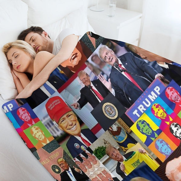 Donald Trump Collage Best Of Velvety-soft Throw Blanket