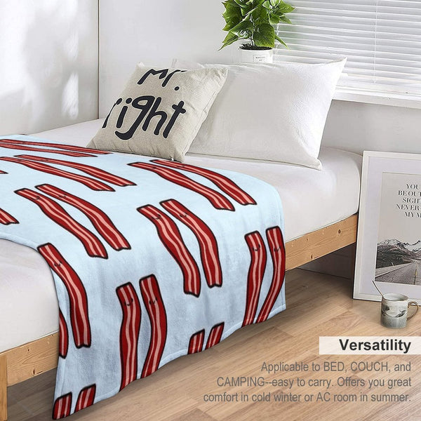 Cute Bacon Velvety-soft Throw Blanket