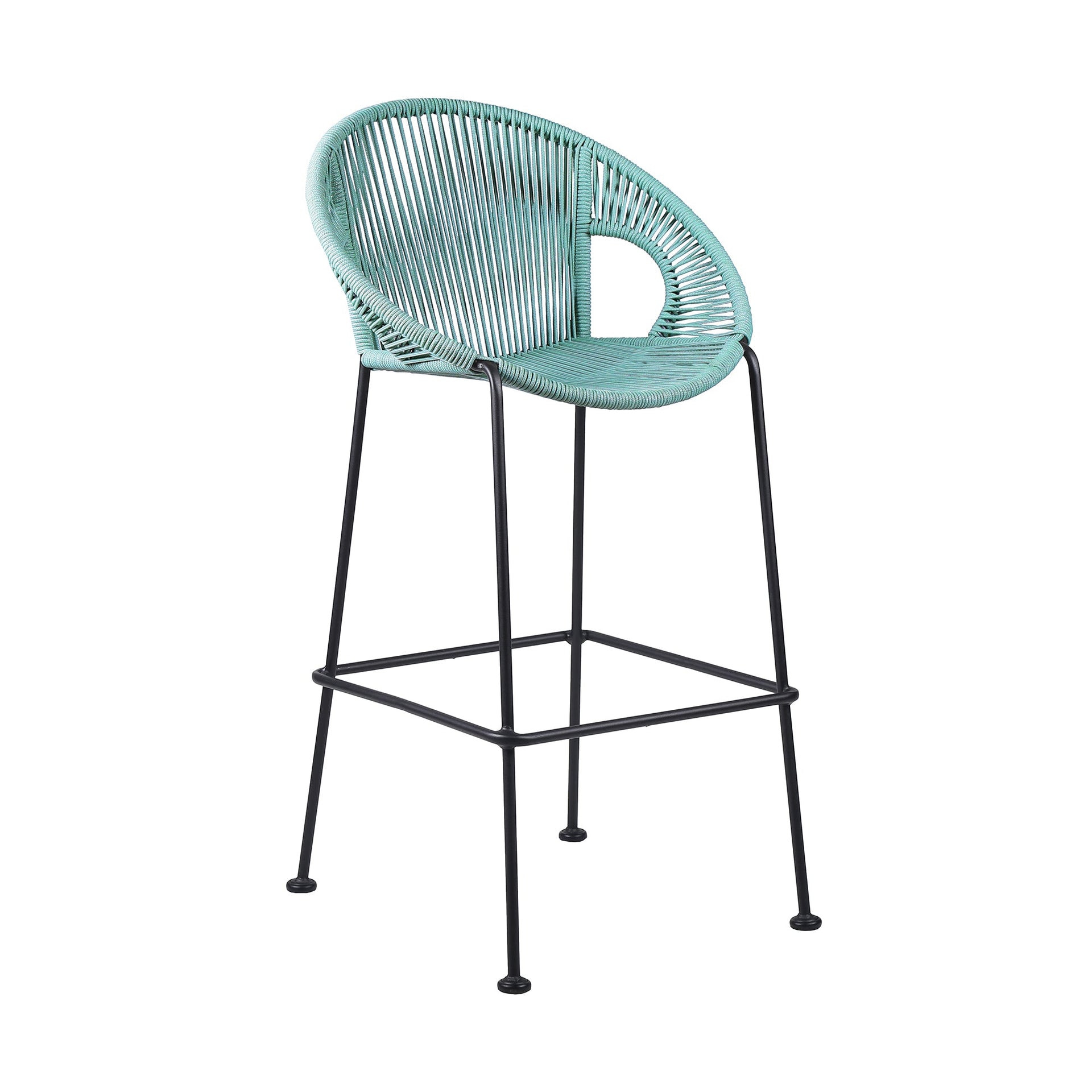Acapulco 30' Indoor Outdoor Steel Bar Stool with Wasabi Rope
