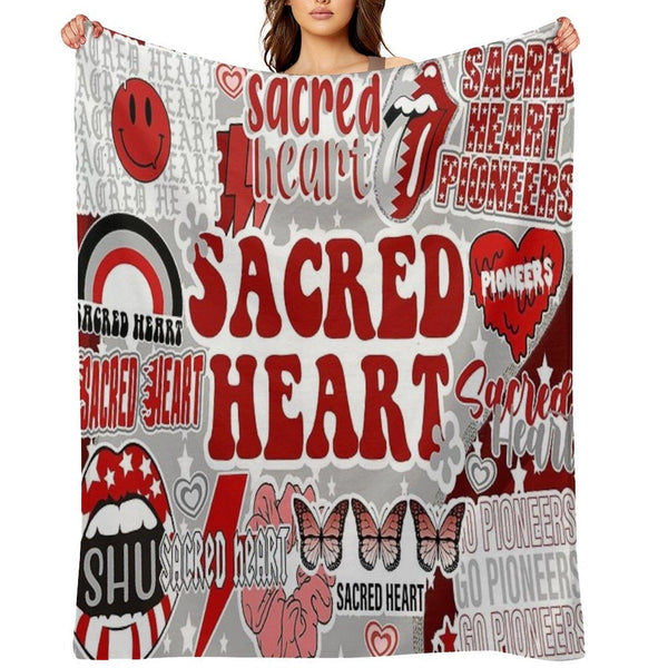 Sacred Heart Collage Throw Blanket