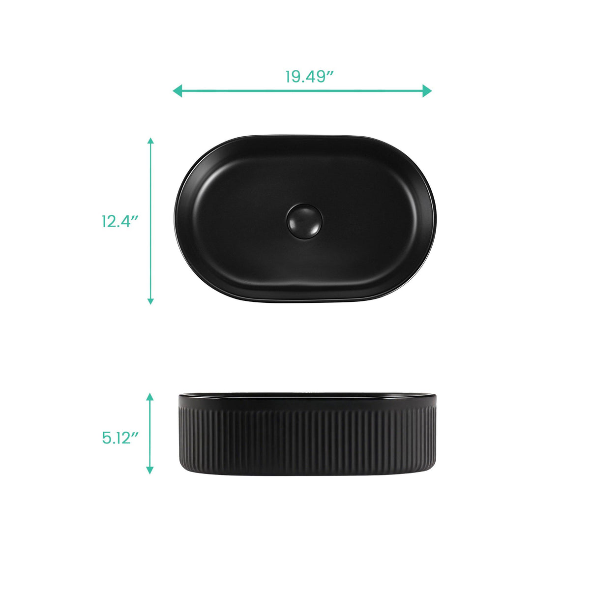 Integrated Oval Bathroom Sink