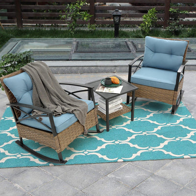 Outdoor Rocking Rattan Set