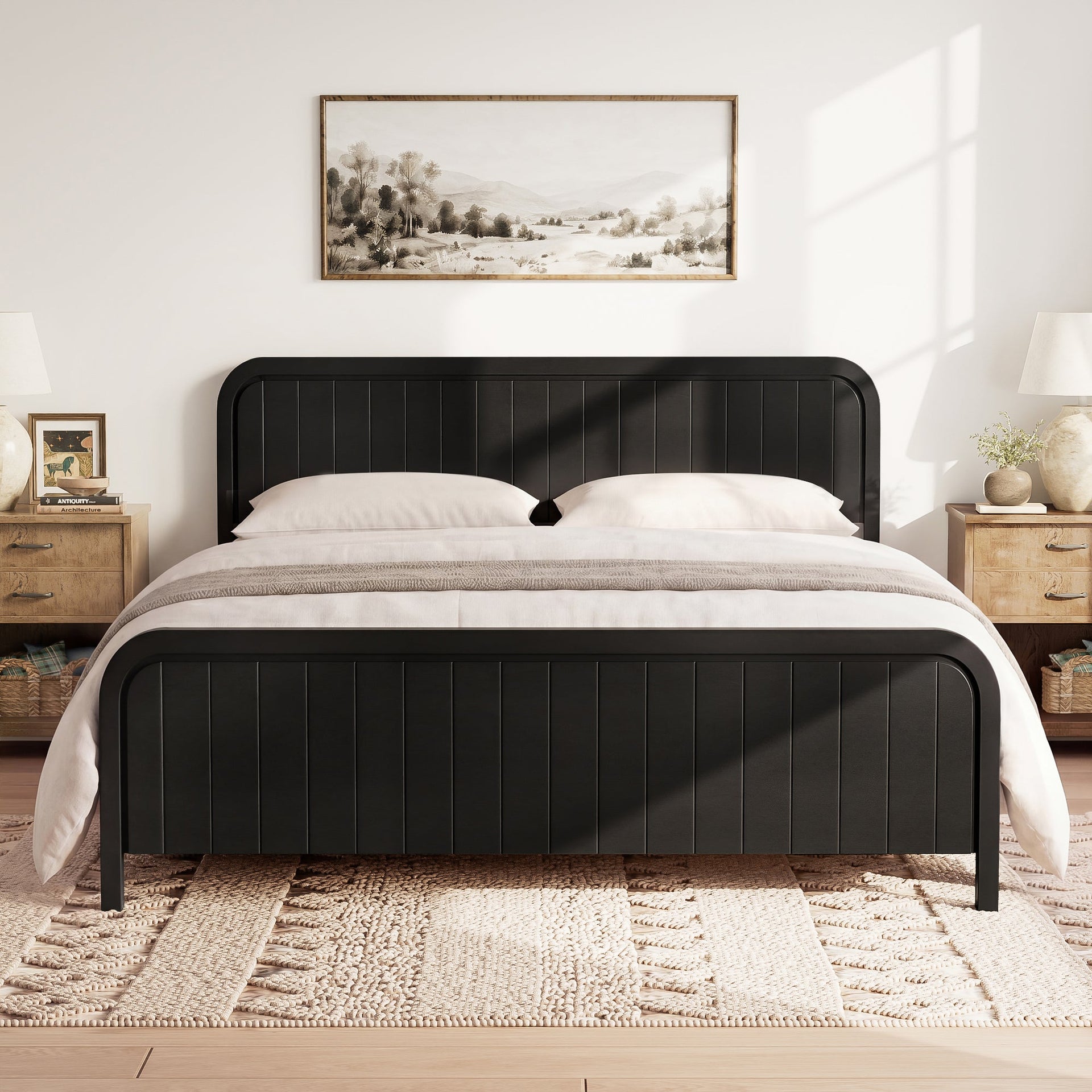 King Bed Frame with Headboard