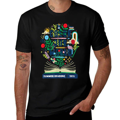 Color Our World Summer Reading 2025 Boho Wildflower Book  Summer-ready Fabric T-Shirt