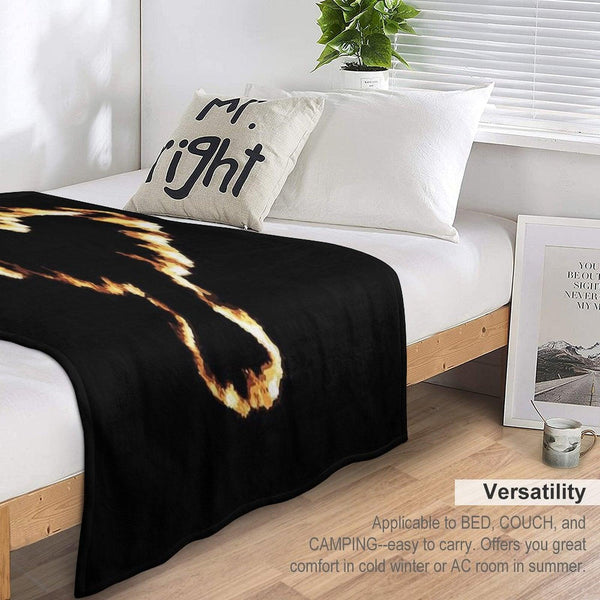 Fire Crow Throw Blanket