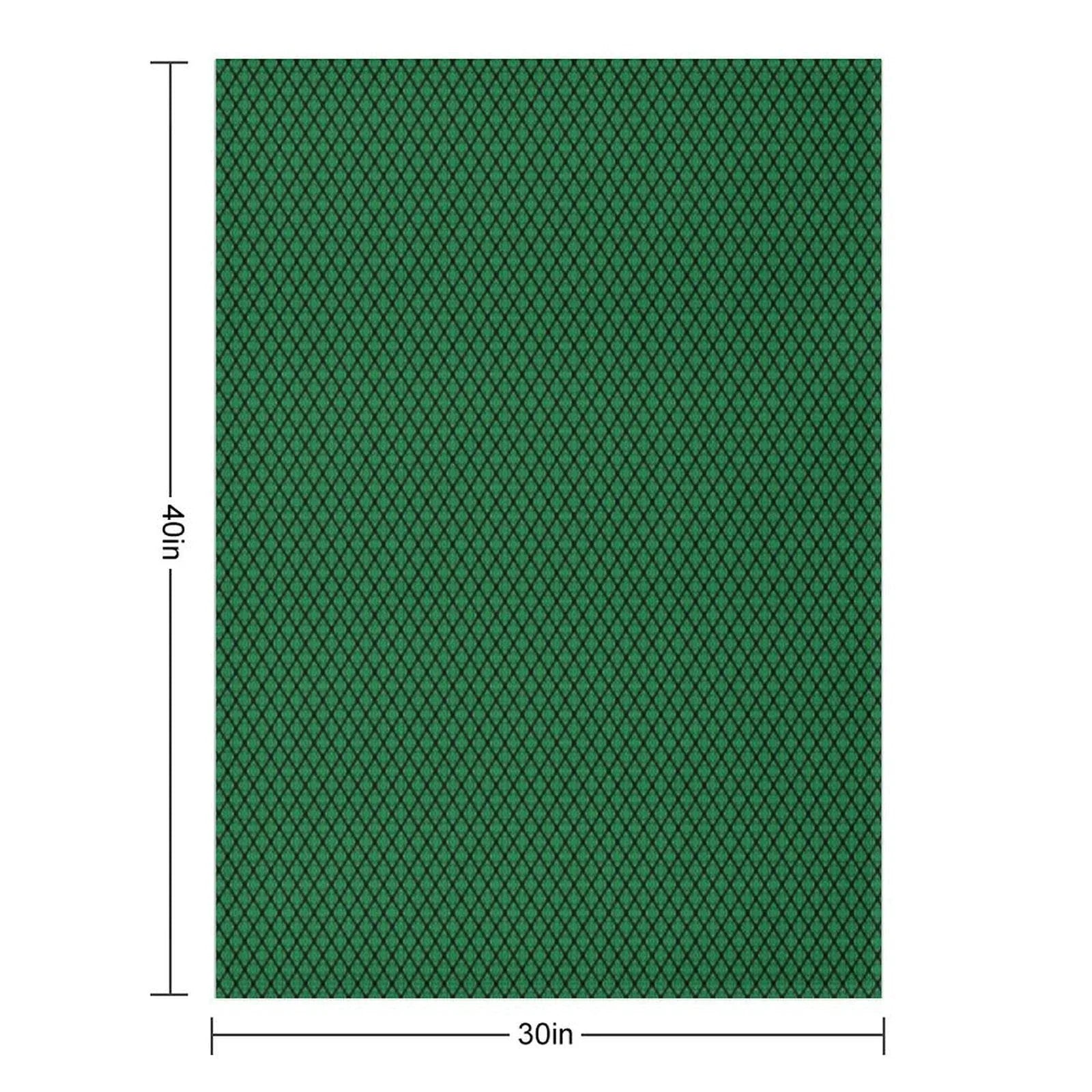 Green And Black Medallions Throw Blanket