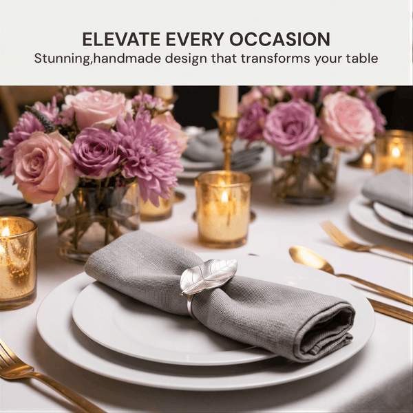 Silver Leaf Napkin Rings – Silver Grace