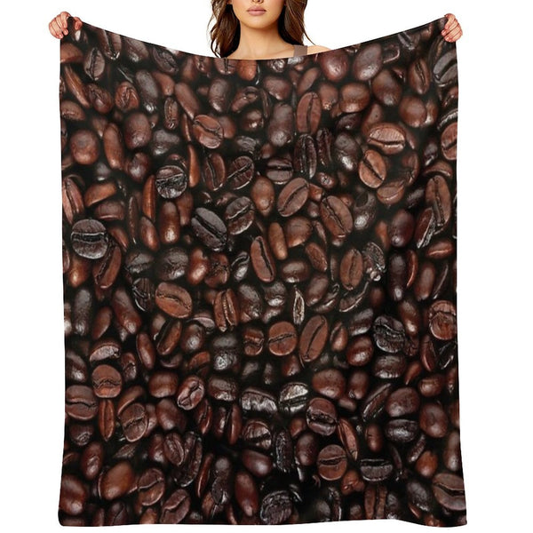 Coffee Beans Background Compact Throw Blanket