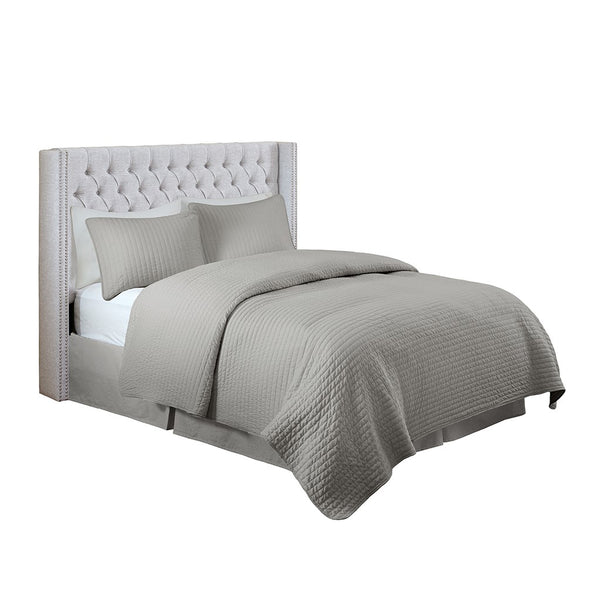 Amelia Upholstery Grey Headboard by Madison Park